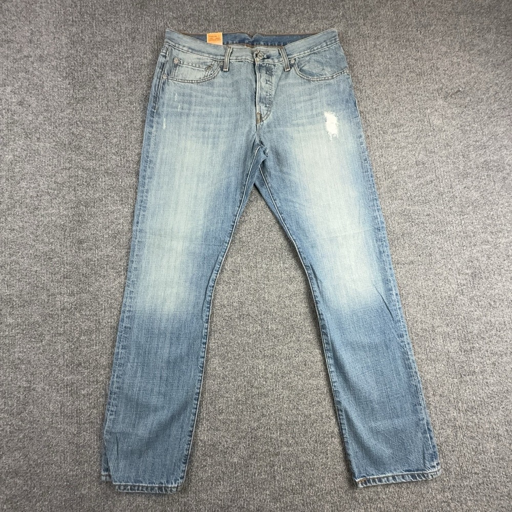 Levi's 501 Original Fit Jeans Womens 32 Light Wash High Rise Straight 12501-0186